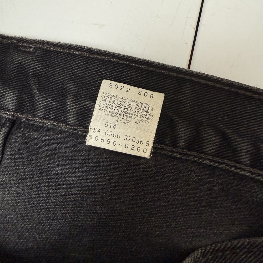 Vintage 2000 Levi 550 Relax Fit Black Denim Jeans size 38x32.5 - Picture 5 of 7